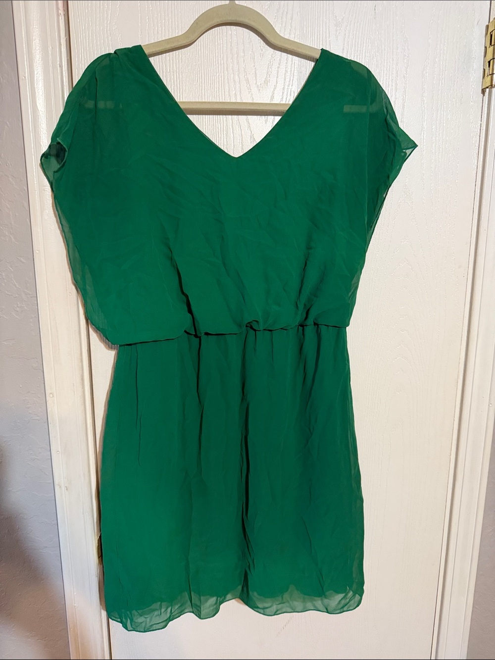 Enfocus Studio Green V-Neck Short Sleeve Dress